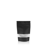Doypack® Papier Kraft à fenêtre 95 mm x 150 mm Noir