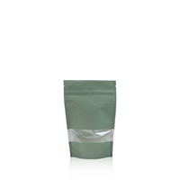 Lamizip Kraft Paper Stand Up Pouches with window 3.74 inch x 5.91 inch Green