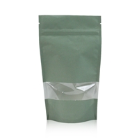 Lamizip Kraft Papir med vindu 185 mm x 295 mm Grønn