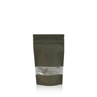 Lamizip Kraft Papir med vindue 100 mm x 195 mm Mørkegrøn
