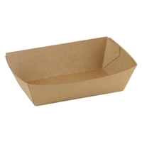 FSC® kraft/PLA coated snackbakje A9 Bruin