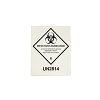 Label UN2814 80 mm x 96 mm Weiss