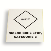 Label UN3373 100 mm x 150 mm Wit