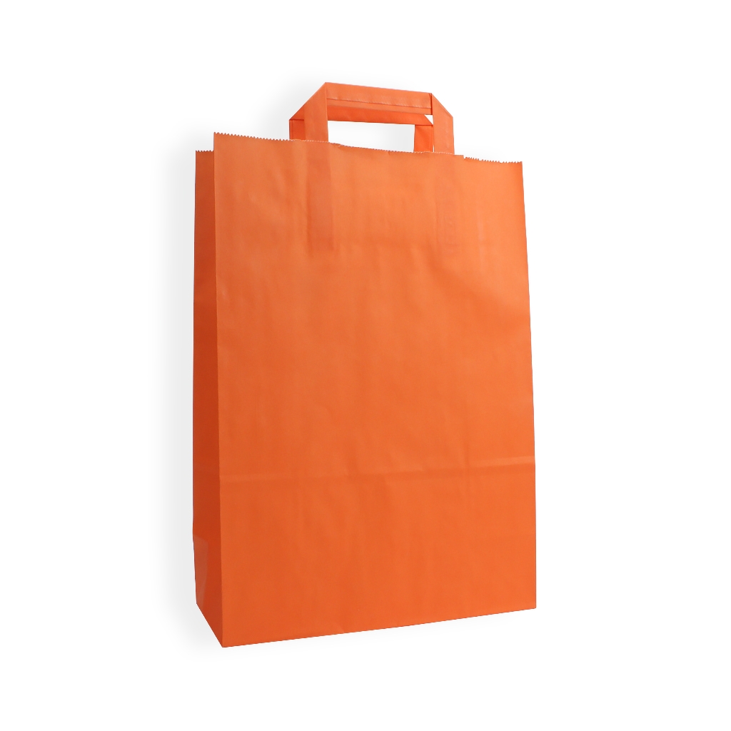 Sacs Papier Kraft 120 mm x 260 mm Orange