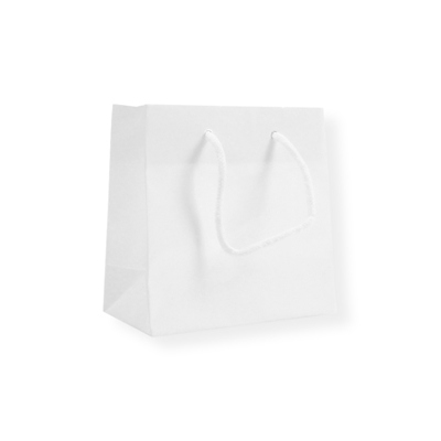 Sacs Pelliculés Brillant 140 mm x 140 mm Blanc