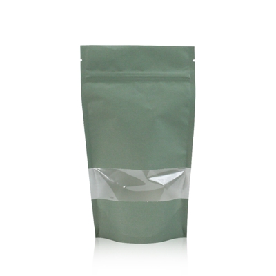 Lamizip Kraft Papir med vindu 160 mm x 265 mm Grønn