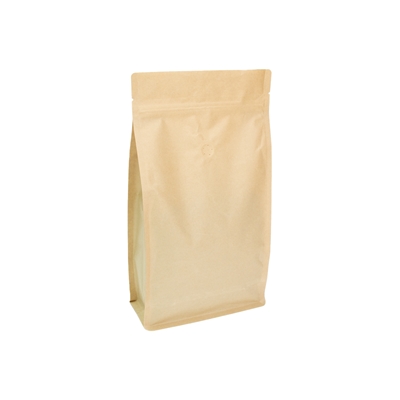 Boxpouch Kraft Paper with Valve 180 mm x 325 mm Kraft