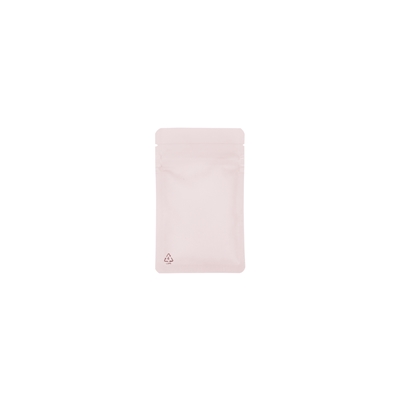 Gjenbrukbar flat pose med gjenlukkbart lokk 80 mm x 130 mm Rosa