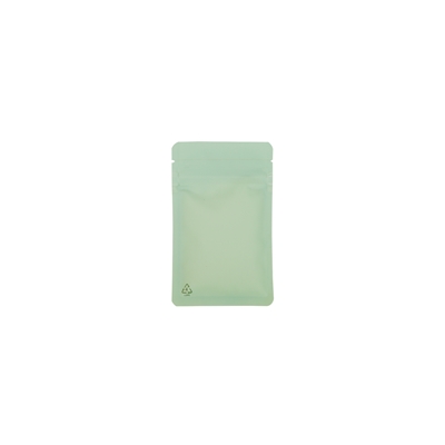 Flat bag recyclable with gripclosure 80 mm x 130 mm Green