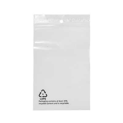 Gripzakken gerecycled 80 mm x 120 mm Transparant