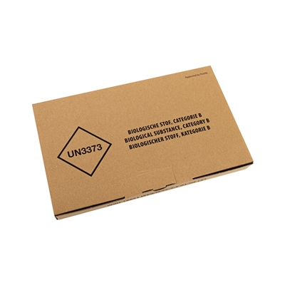 UN3373 shipping box medium 164 mm x 270 mm Brun